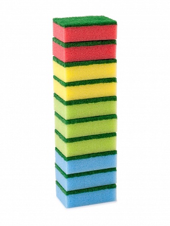 Губка VILEDA РАДУГА 10 шт., набор 4 шт. - Вид 1